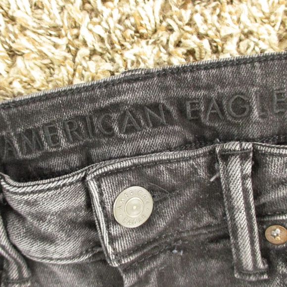 American Eagle Jeans Men's 29x31 Black Slim Next Level Flex Distressed Denim - Picture 6 of 9